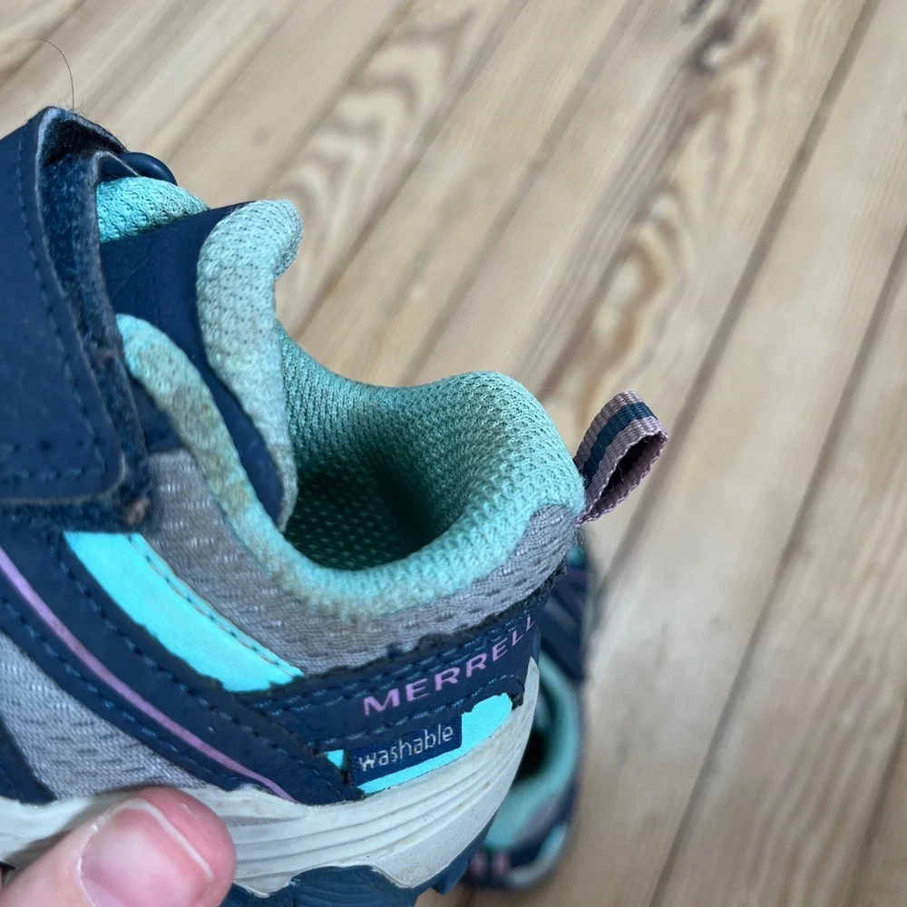 Merrell Trail Quest Jr Navy Teal Hiking Sneakers toddler outdoor Kids Size 7.5W
